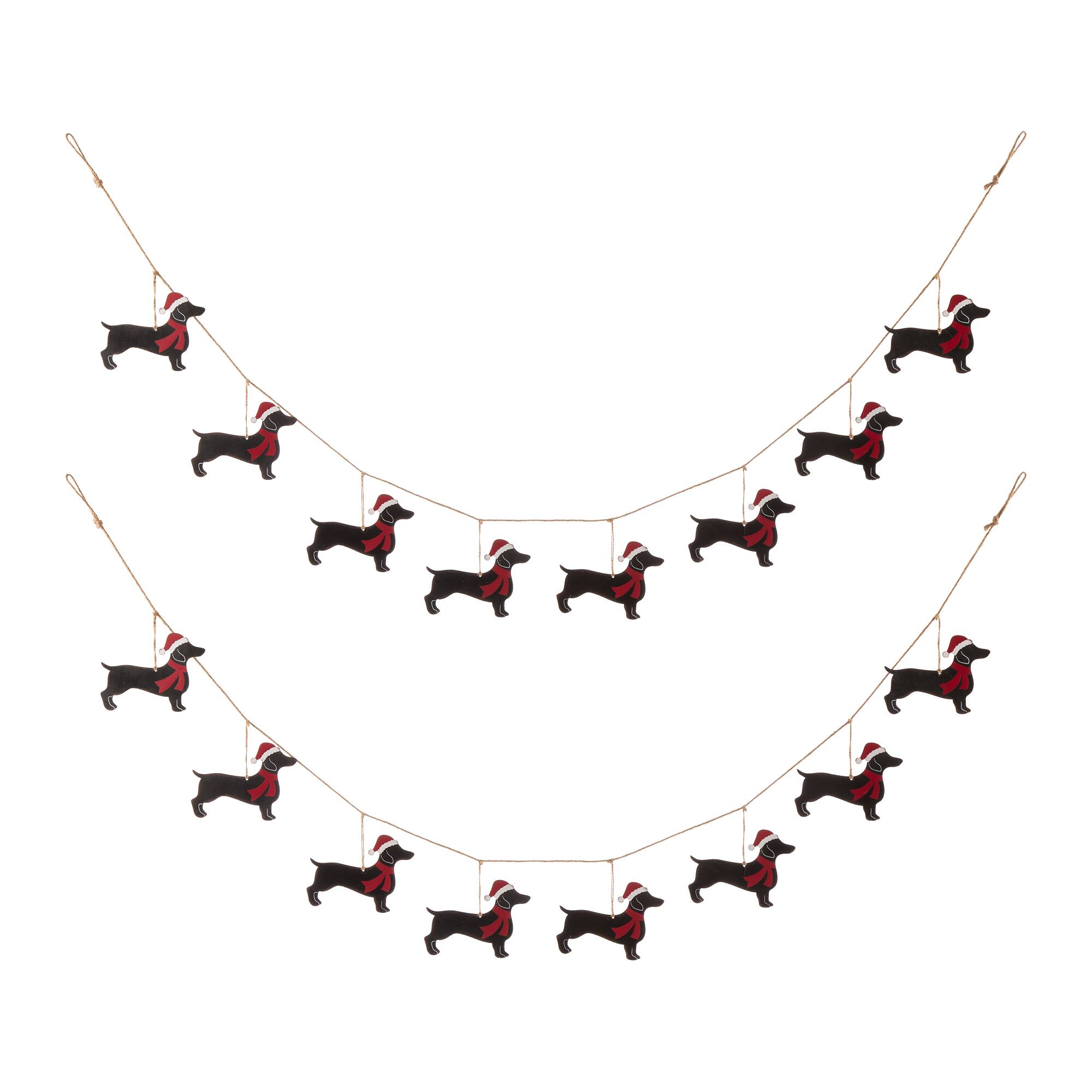 Glitzhome® 6ft. Metal Christmas Dog Garland Set